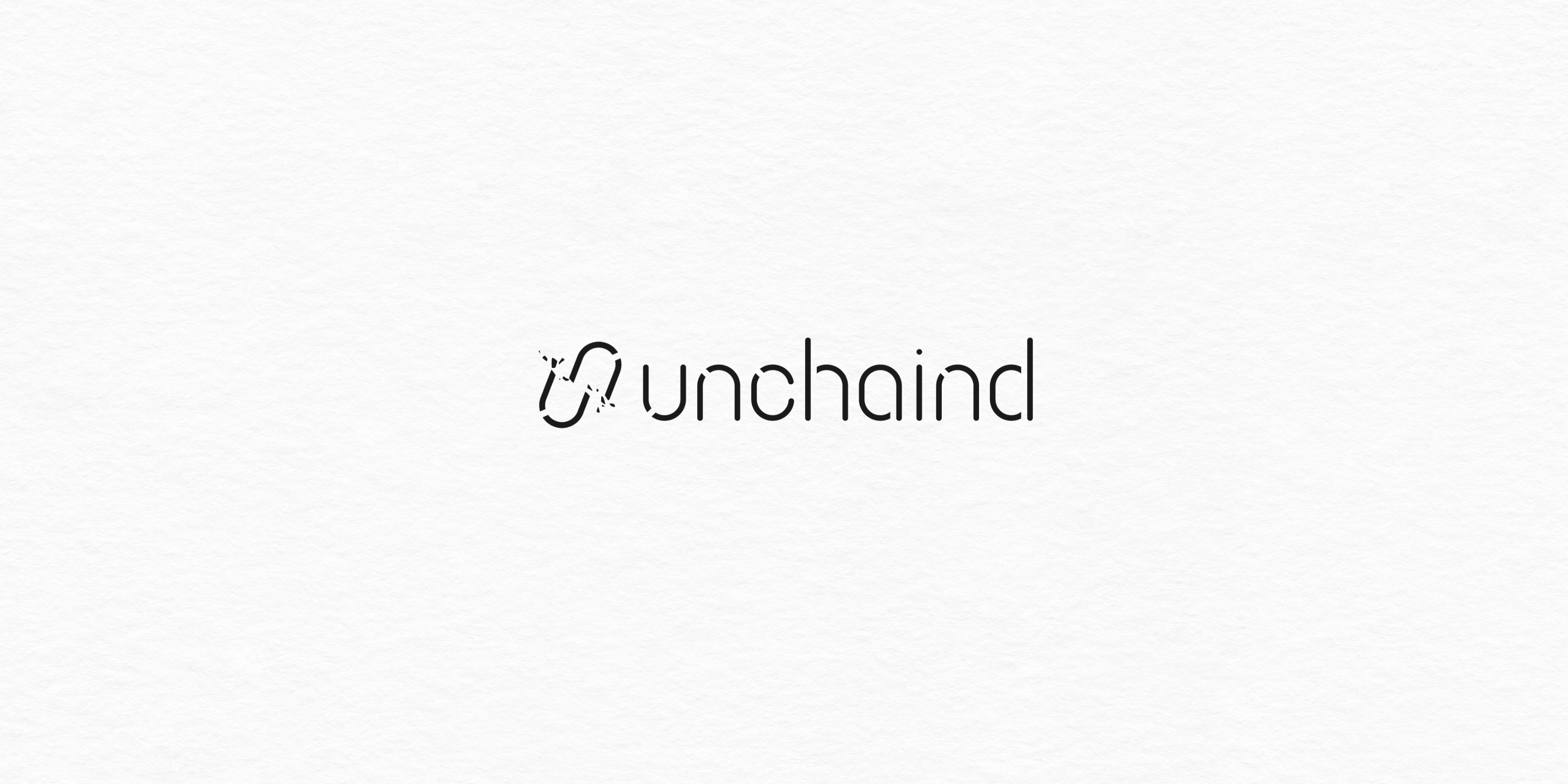 Unchaind logo design - bold brand identity for tech startup